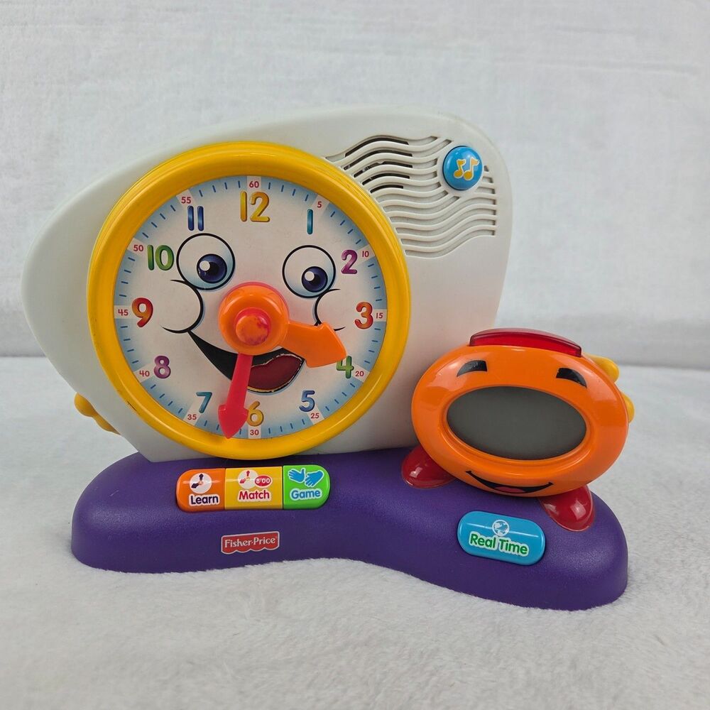 2006 Fisher-Price Fun 2‎ Learn Teaching Clock Talking Learning Toy Tested K4074